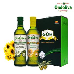 [온돌리바] 해바라기유 500ml 1P,엑스트라버진 올리브유 500ml 1P세트