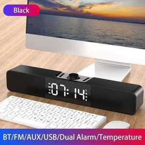 2.1채널 TV 사운드 바 알람 시계 USB 유선 무선 스피커 홈 시어터 서라운드 노트북 PC