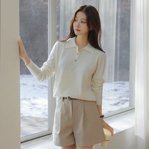 [시크폭스] 리에즈 소프트 울 텐션 니트 카라티