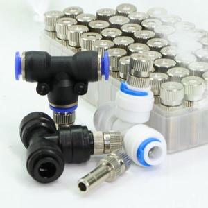 저압 미스트 노즐  미세 분무 분무기  정원 관개 가습 냉각 시스템 피팅  6mm  0.15-0.8mm