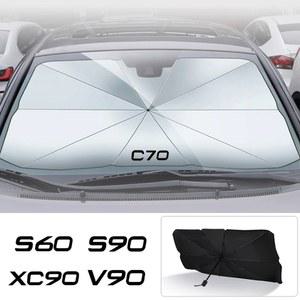 자동차 XC70 전면 C70 V60 앞유리 차양 V90 S40 볼보 AWD V40 XC40 우산 C30 S80 T6 XC90 XC60 V50 햇빛가리개 S60