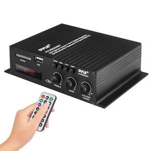 PYLE CLASS-T BLUETOOTH 파워 오디오 스피커, 박스(USB, PFA220BT 용도 120W 포함) - 듀얼 시스템, PA 채널 RCA, 앰프 리시버 스튜디오 미니 사운드 시어터, 서브우퍼 어댑터 12V 스테레오