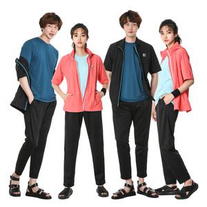 애슬레저룩 땡처리 3종 SET 반팔티셔츠 점퍼 팬츠 반팔티 여성 남자 바람막이 티셔츠