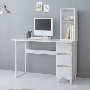 1200X500 화이트 공부 책상 작은방 학생 서랍 흰색