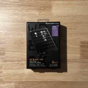 WD_블랙 P10 2TB 외장 게임 드라이브 USB 3.2 HDD X박스 플레이스테이션 PC 맥 신제품