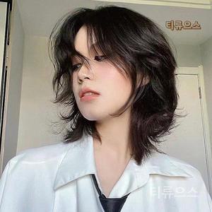 리프컷 내츄럴 장발 긴머리 남자장발가발 미용 남성 인 티류으스