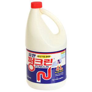 유한락스 펑크린 4L 1개 / 배수관 막힘 용해제 배수구 세정제