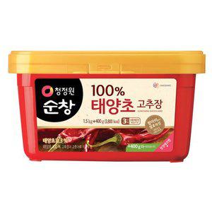 [청정원](강남점)순창 100% 태양초고추장 1.5kg +400g(1개)