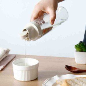 화이트 소스병 자동 오일병 개폐 원형 500ml 방식마개