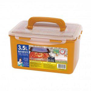 슈마켓 황토절임이 3.5L 김치통 담금통 절임 밀폐용기