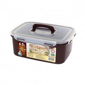 슈마켓 쿨맥시2 직사각 밤색 4.5L 핸들형 밀폐용기 김치통