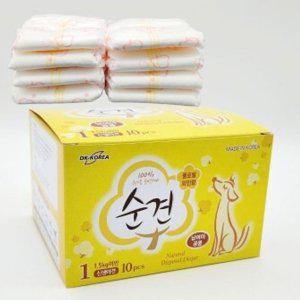 강아지 순면 기저귀 암컷 1단계 10매입 1P 매너벨트