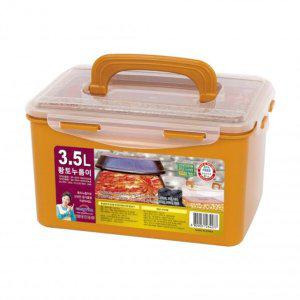 슈마켓 황토누름이 3.5L 김치통 담금통 절임 밀폐용기