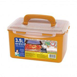 슈마켓 황토절임이 3.5L 김치통 담금통 절임 밀폐용기