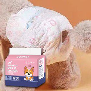 강아지 통기성 기저귀 암컷용 M 10매입 1P 소변 알림줄 매너벨트