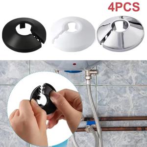 4PCS 15mm 라디에이터 파이프 칼라 커버 삼각형 밸브 플라스틱 장식 커버 라운드 스냅 유형 수도꼭지 배관 파이프 커버