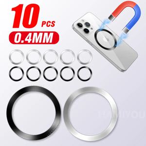 10-1pcs 애플 아이폰 케이스에 대 한 자기 접착 금속 반지 철 시트 스티커 아이폰 15에 대 한 Magsafe 자기 무선 충전 반지