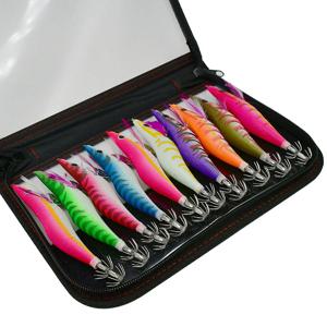 10Pcs 빛나는 오징어 루어 지그 후크 미끼 새우 문어 오징어 루어 싱커 새우 링 비드 낚시 루어 리드 싱커
