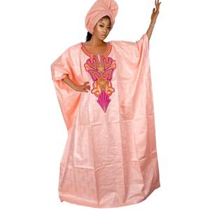 여성을위한 플러스 사이즈 아프리카 의류 2025 새로운 아프리카 Dashiki Ankara Bazin Riche 디자인 웨딩 파티 드레스와 Headscarf