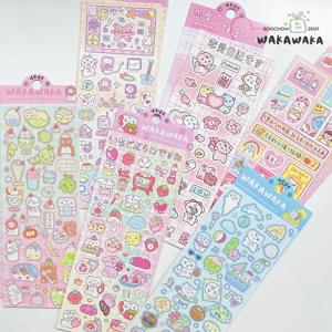 스크랩북 편지지에 대한 Kawaii 동물 데코 스티커 DIY 재료 장식 카드 스티커 일일 저널