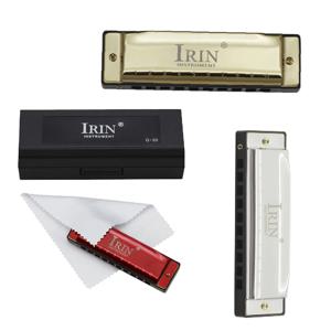 IRIN 10 홀 20 G 톤 하모니카 케이스 포함, 재즈 밴드 입 오르간, 어린이 성인 초보자 뮤지컬 선물
