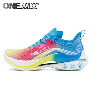 ONEMIX 2025 탄소 플레이트 마라톤 러닝 레이싱 신발, 전문가용 안정적인 지지대, 충격 완화 초경량 리바운드 스니커즈