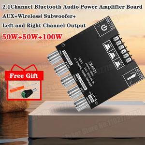 ZK-MT21 채널 블루투스 5.0 CS8673E 2.1 서브우퍼 앰프 보드, 50W X 2 + 100W 파워 오디오 스테레오 앰프 보드, 베이스 AMP AUX