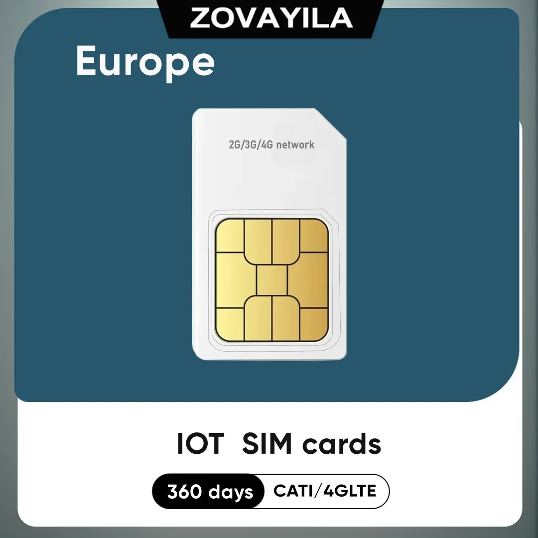 GPS 추적기 SIM 카드 IoT 장치용 2G/3G/4G 네트워크 유럽 로밍 데이터 360MB 애완 동물 GPS 목걸이 365일 서비스