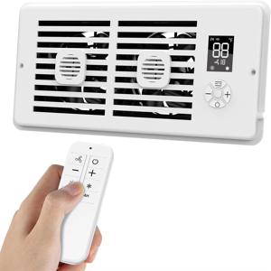 레지스터 부스터 팬 4*10인치 스마트 난방 냉각 AC 환기 팬(원격 제어 및 온도 조절기 제어 가정용 라디에이터 포함)