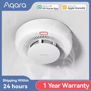 새로운 Aqara 연기 감지기 Zigbee 스마트 화재 경보 모니터 사운드 경고 홈 보안 APP 원격 제어 Xiaomi Mi home Homekit