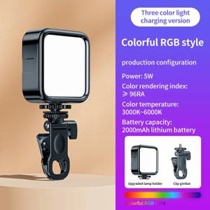 아이폰에 대 한 핫 부팅 포켓 LED Selfie 빛으로 RGB 채우기 빛 삼각대와 삼성 휴대 전화 비디오 사진 사진 램프