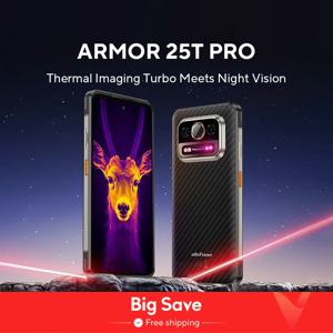 【월드 프리미어】Ulefone Armor 25T Pro 5G 열화상 견고한 휴대폰 Android 14 33W 50MP+64MP 야간 투시경 NFC 6.78인치 스마트폰 최대 12GB+256GB 30W 무선 충전