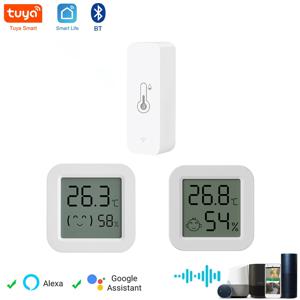 Tuya BT 스마트 온도 습도 센서 실내 습도계 Bluetooth 호환 APP 원격 제어는 Alexa Google 홈과 함께 작동합니다.