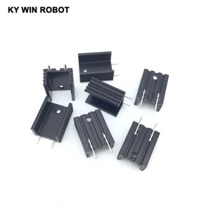알루미늄 TO-220 방열판-220 방열판 트랜지스터 라디에이터, TO220 쿨러 냉각, 2 핀, 15x10x20mm, 5 개
