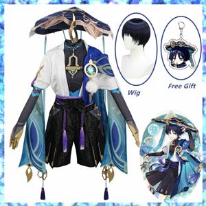 Scaramouche Kunikuzushi Balladeer Wanderer 코스프레 의상 정장 모자 할로윈 의상 만화 Cn을위한 애니메이션 의류