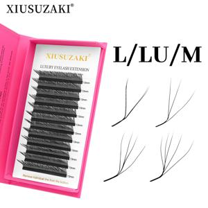 XIUSUZAKI L/LU/M 컬 YY 3D 4D 5D W 속눈썹 연장 소프트 내추럴 W 속눈썹 연장 미리 만들어진 볼륨 팬 거짓 속눈썹 쇼핑