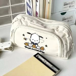 Pochacco Anime Kawaii 펜 가방 귀여운 만화 학생 연필 상자 편지지 케이스 대용량 화장품 보관 가방 선물