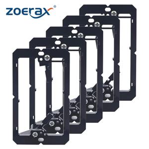 단일 갱 벽면 플레이트, 전화선, 네트워크 케이블, HDMI, 동축, 스피커 케이블용 ZoeRax 저전압 장착 브래킷