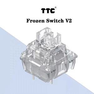 TTC 동결 스위치 V2 기계식 키보드 자동 스위치 3 핀 선형 39gf RGB 게이머 용 투명 맞춤형 게임용 키보드