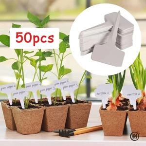 50pcs T 형 식물 라벨 마커 방수 PVC 정원 식물 분류 정렬 기호 태그 식물 보육 마커 라벨