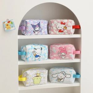 Sanrio 화장품 가방 Kuromi Cinnamoroll 마이 멜로디 연필 케이스 동전 지갑 메이크업 가방 장난감 소녀 선물