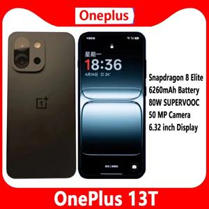 중국어 버전 언락 OnePlus 13T 5G 휴대폰 6.32인치 OLED 스냅드래곤8 엘리트 50MP 후면 카메라 NFC 80W 슈퍼VOOC 6260mAh
