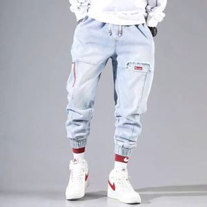 2025 새로운 streetwear 힙합 카고 바지 남성 청바지 가을과 봄 남성 의류의 탄성 하룬 조깅