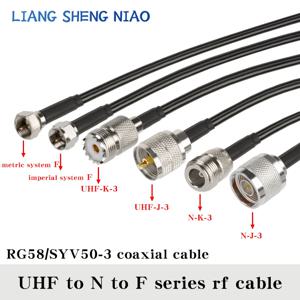 RG58 동축 케이블 UHF PL259 남성-N 남성 여성 커넥터 피그테일 동축 케이블 UHF-N-F 남성 케이블 라인 0.3M-30M