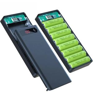 듀얼 USB 마이크로 USB 유형 C 전원 은행 쉘 5V DIY 쉘 18650 홀더 케이스 배터리없이 분리형 배터리 충전 보관함