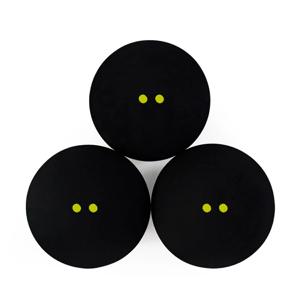 2Pcs 1 개 더블 옐로우 포인트 스쿼시 공 고무 스쿼시 라켓 공 더블 옐로우 도트 스쿼시 공에 대한 스쿼시 속도 훈련
