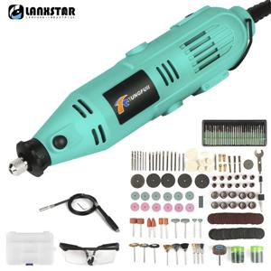 110V/220V 전동 공구 전기 미니 드릴 그라인더 조각사 폴리 셔 Dremel 액세서리가있는 미니 로타리 도구 가변 속도