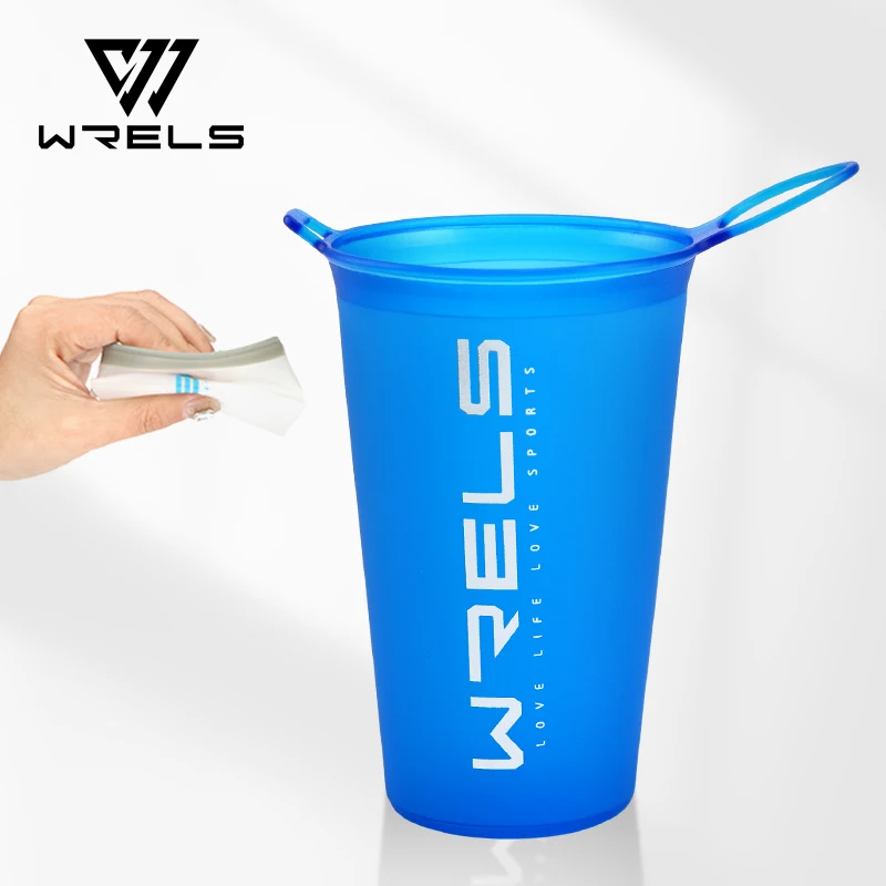1pc 200ml 접이식 스포츠 워터 컵 마라톤 크로스 컨트리 러닝 접이식 소프트 워터 컵 작고 가벼운 휴대하기 쉬운 컵