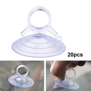 자동차 햇빛가리개 흡입 컵, 튼튼한 투명 고무 플라스틱 빨판, PVC 흡입 컵 후크, 45mm, 20 개