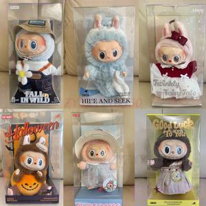 신상품 몬스터 라부부 지모모 엔젤 크리에이티브 체인지 인형 DIY 피규어 비닐 펜던트 인형 모델 장난감 레플리카 생일 크리스마스 선물